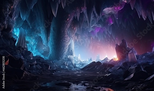 Discover the breathtaking beauty of an enchanted rainbow crystal cave.