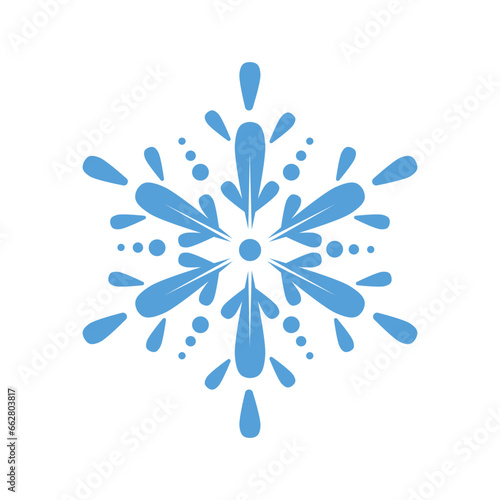 Snowflake Icon Vector. Christmas and Winter Theme.
