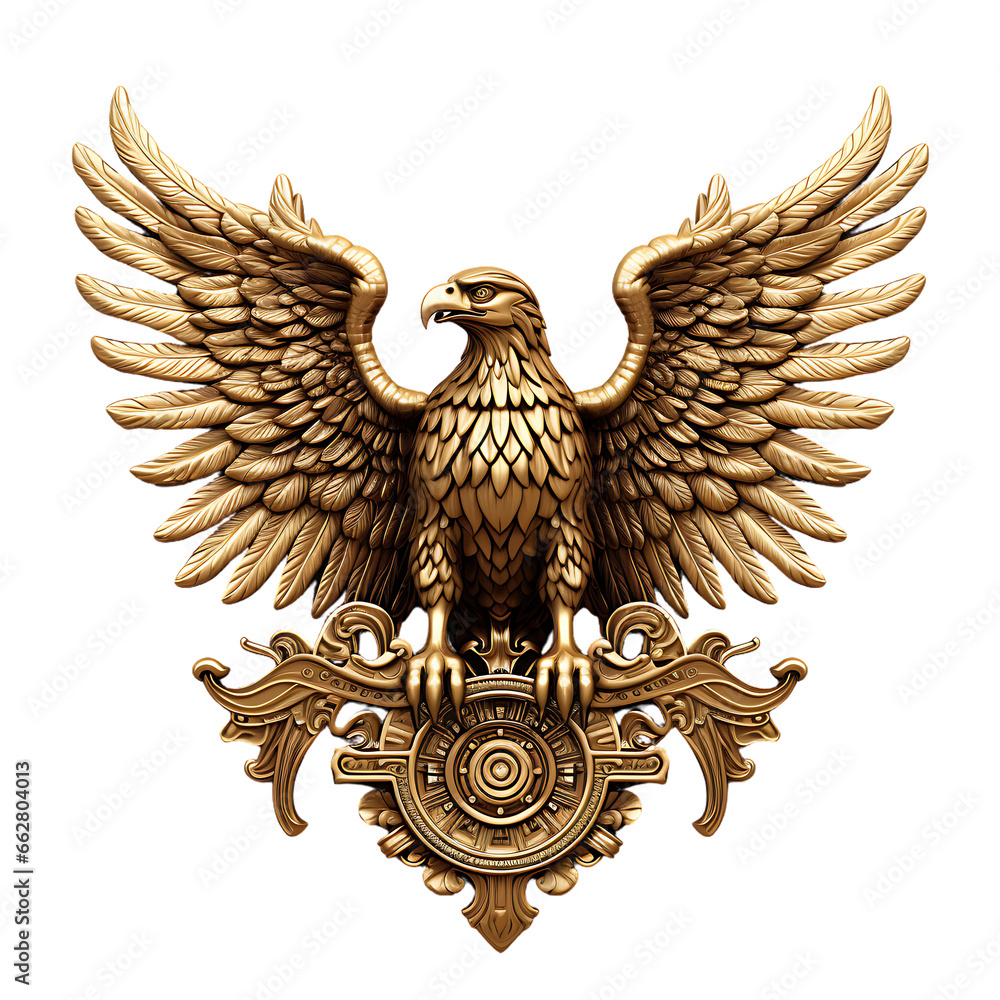 Obraz premium 3d gold eagle symbol