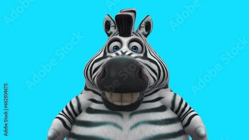 Fun 3D cartoon zebra (with alpha channel included)