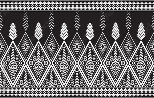 Geometric vector background with sacral tribal ethnic elements. Traditional triangles gypsy geometric forms sprites tribal themes apparel fabric tapestry print