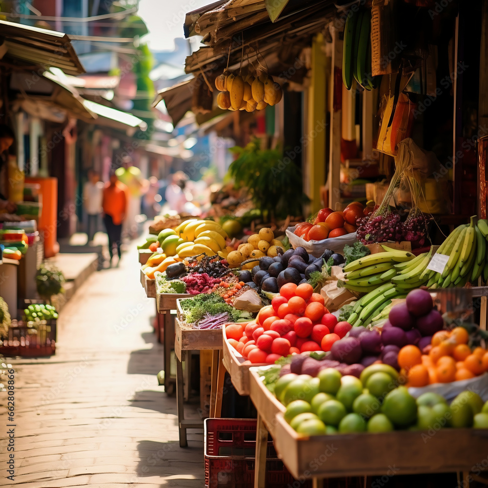 Fruits and vegetables on a local market in Hoi An, Vietnam