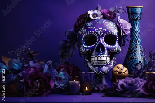 Feast of Dia de los Muertos, Day of the Dead, Mexico,  attributes and traditions.