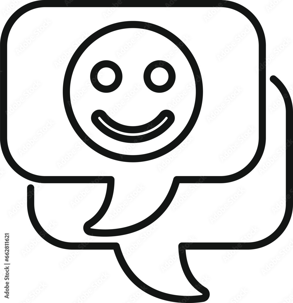 Emoji messaging icon outline vector. Social media. Online chat Emoji messaging icon outline vector. Social media. Online chat