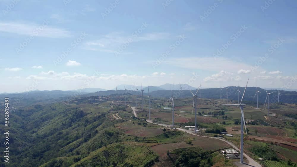 Wind power,aerial view of clean and renewable wind power farm motion konverting kinetic energy modern electric industry environmental protection innovation ecosystem electricity generator wind turbine Wind power,aerial view of clean and renewable wind power farm motion konverting kinetic energy modern electric industry environmental protection innovation ecosystem electricity generator wind turbine