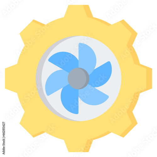 Turbines Flat Icon