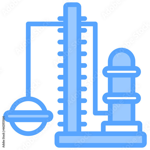 Petroleum Refining Blue Icon