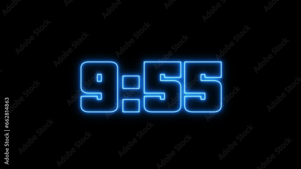 Neon lights timer, laser ray with ten minute counter Neon lights timer, laser ray with ten minute counter