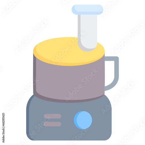 Food Processor Flat Icon