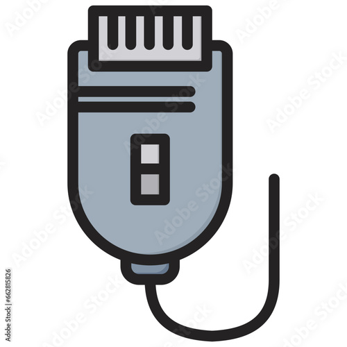 Epilator Outline Color Icon