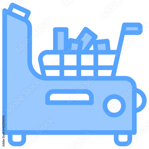 Deep Fryer Blue Icon