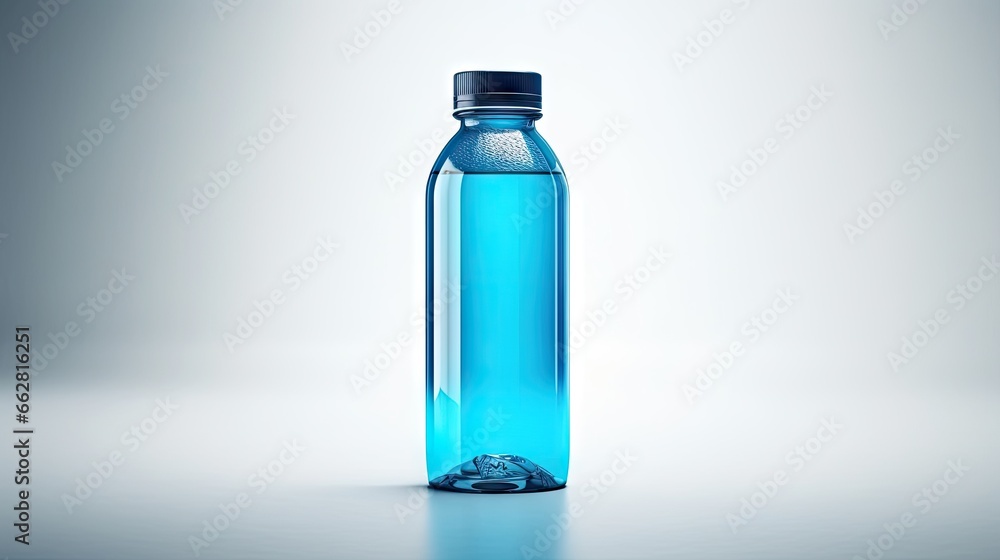 Blue bottle of isotonic drink, L-carnitine, sports energy drink on a white background. Sports bottle drinks - L-carnitine and isotonic macro. Bottle of fitness drink. Copy space. Blue bottle of isotonic drink, L-carnitine, sports energy drink on a white background. Sports bottle drinks - L-carnitine and isotonic macro. Bottle of fitness drink. Copy space.