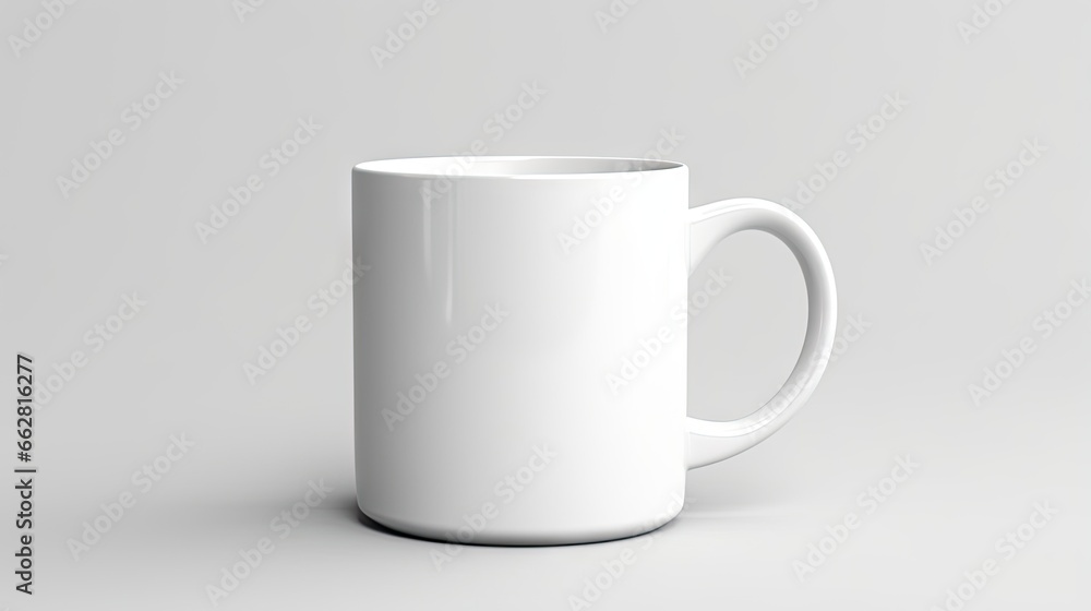 White ceramic coffee mug. Isolated on a white. White ceramic coffee mug. Isolated on a white.