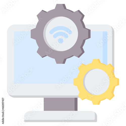 Internet Services Flat Icon