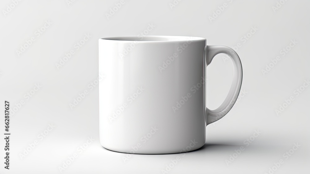White ceramic coffee mug. Isolated on a white. White ceramic coffee mug. Isolated on a white.