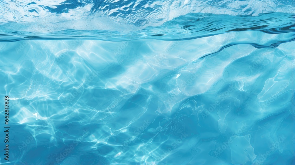 Blue ripped water caustics texture in pool or sea Blue ripped water caustics texture in pool or sea