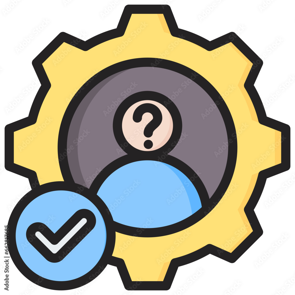 Anonymous Authentication Outline Color Icon Anonymous Authentication Outline Color Icon
