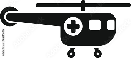 Evacuation helicopter icon simple vector. Alarm people. Plan work