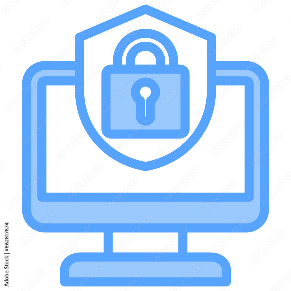 Diggest Access Authentication Blue Icon Diggest Access Authentication Blue Icon