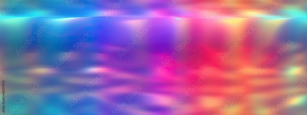 Light leaks and lens flare gradient blur background texture. Abstract holographic multicolor rainbow prism haze photo overlay for a trendy nostalgic atmospheric vintage defocused glow effect