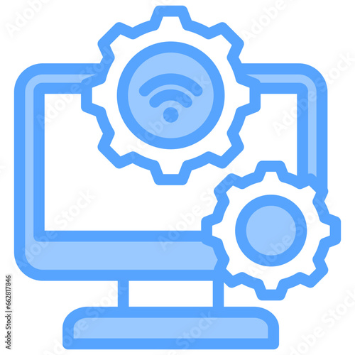 Internet Services Blue Icon