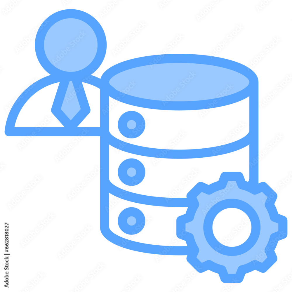 Database Manager Blue Icon Database Manager Blue Icon