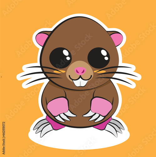 cute little mole rat stand alone