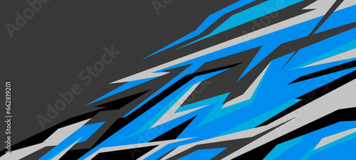 Side body graphic sticker hand drawn. Abstract racing design concept. Car decal wrap design for motorcycle, boat, truck, car, boat and more.