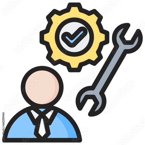Necessary Skills Outline Color Icon