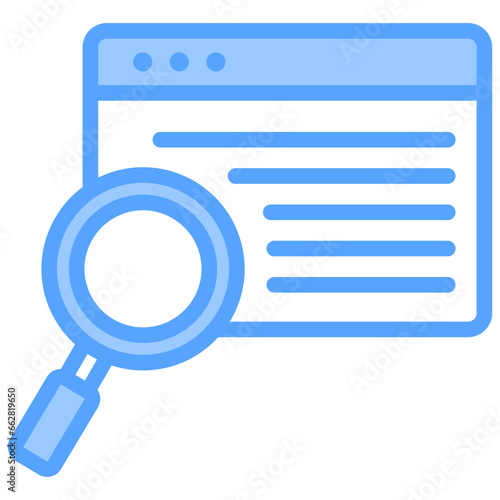 Information Search Blue Icon