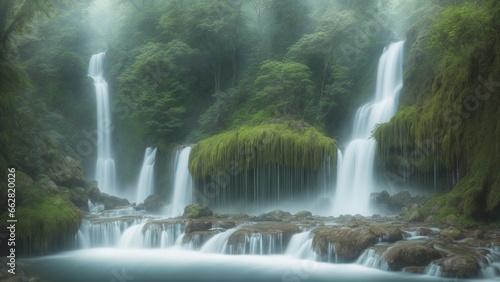 A Waterfall In The Forest