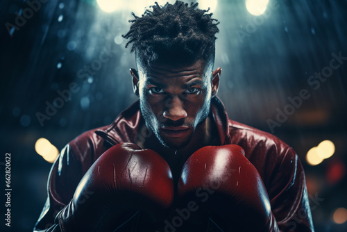 Boxing, sport, Fighter, dark, art, close-up, portrait photo