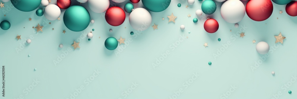 A festive gathering of delicate pastel baubles, playfully arranged against a whimsical balloon wallpaper backdrop, evoking feelings of nostalgia and merriment in the heart of the holiday season A festive gathering of delicate pastel baubles, playfully arranged against a whimsical balloon wallpaper backdrop, evoking feelings of nostalgia and merriment in the heart of the holiday season