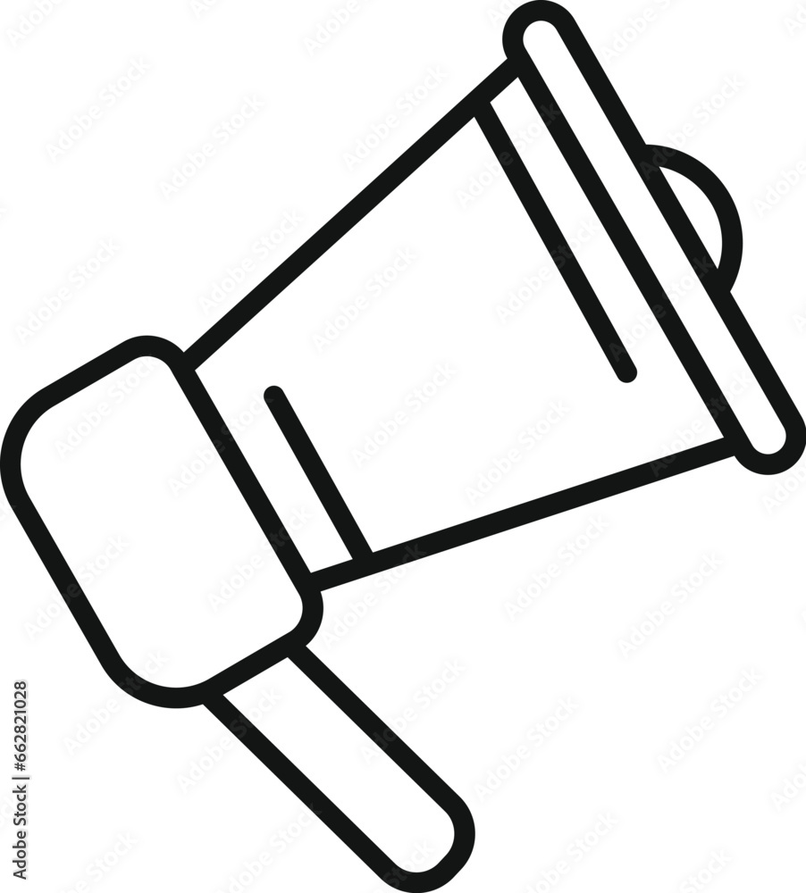 Alarm megaphone icon outline vector. Work security. Break safety Alarm megaphone icon outline vector. Work security. Break safety