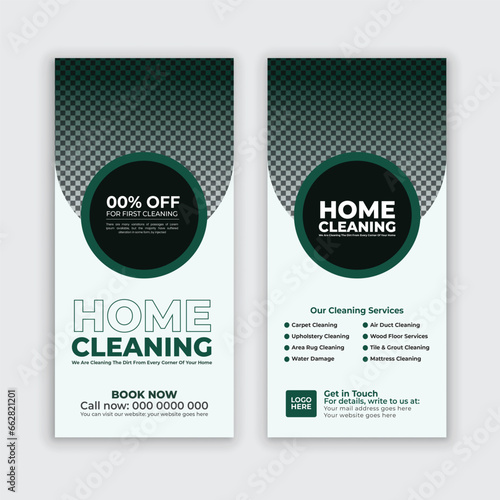 DL flyer, rack card, template for Roof washing, house washing, window cleaning, power washing, pressure washing or Roof cleaning, roof washing dl flyer, rack card template
