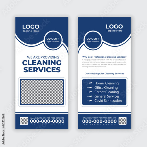 DL flyer, rack card, template for Roof washing, house washing, window cleaning, power washing, pressure washing or Roof cleaning, roof washing dl flyer, rack card template