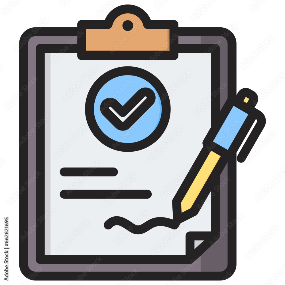 Contracts Outline Color Icon Contracts Outline Color Icon