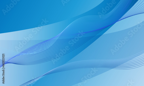 blue business lines waves curves smooth gradient abstract background