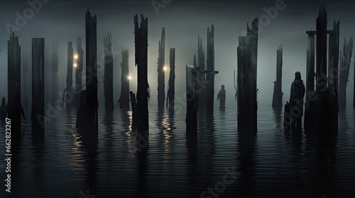 Whispering Specters Among the Wharf Pilings