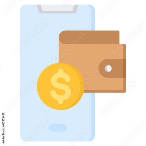 Mobile Wallet Flat Icon