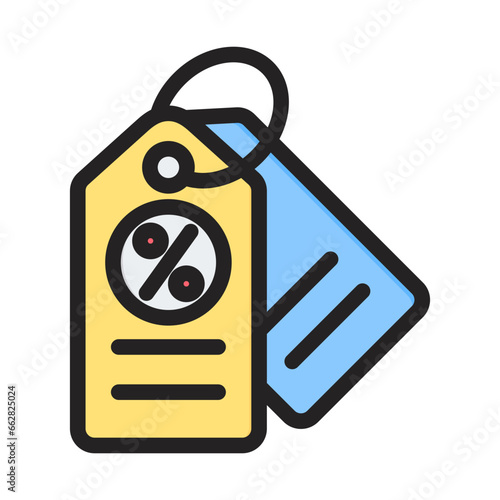 Sale Outline Color Icon