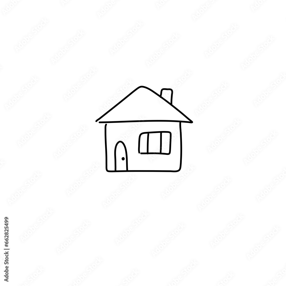 Doodle home cartoon style. vector illustration. Doodle home cartoon style. vector illustration.