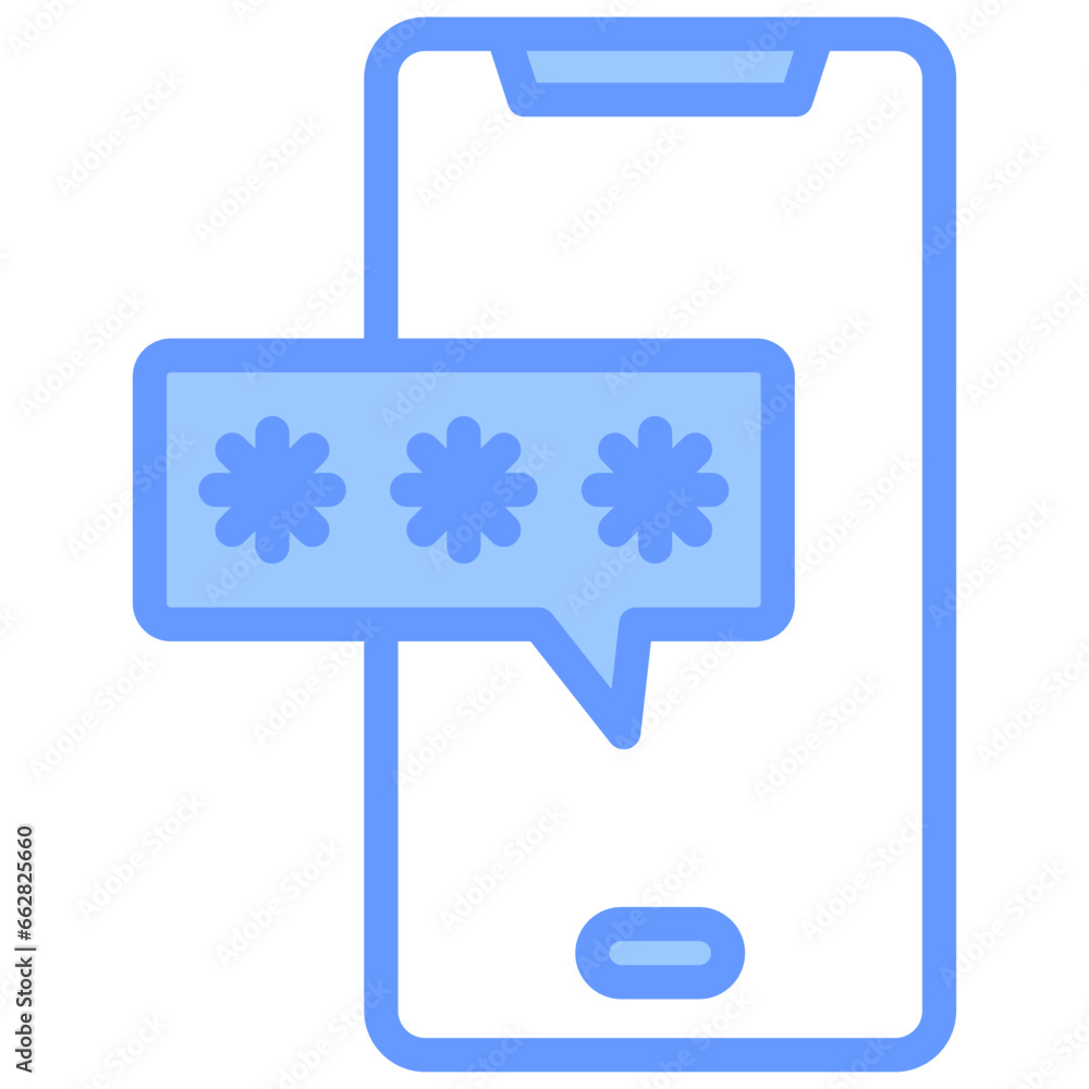 On Time Password Blue Icon On Time Password Blue Icon