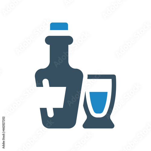 alcohol, drink icon vector illustration