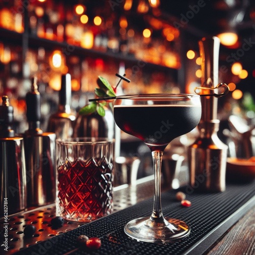 glass of red wine on the table around the candles, restaurant, party, beverag...