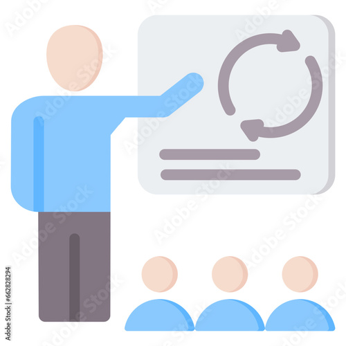 Refresher Training Flat Icon