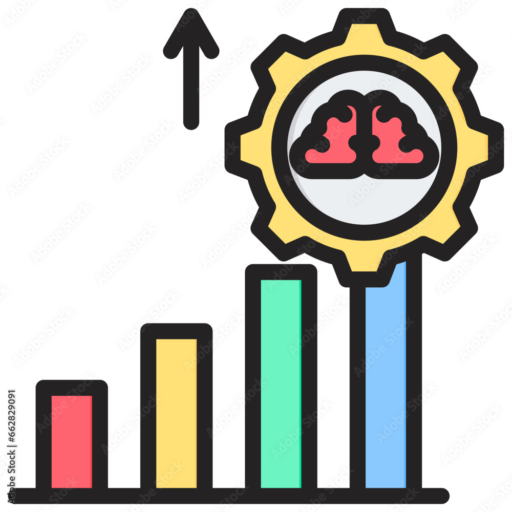 Growth Outline Color Icon Growth Outline Color Icon