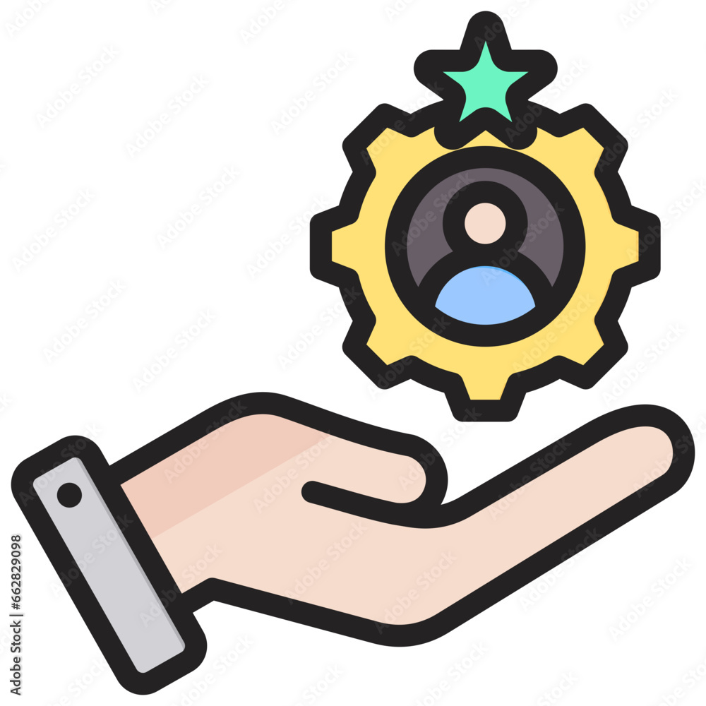 Talent Development Outline Color Icon Talent Development Outline Color Icon