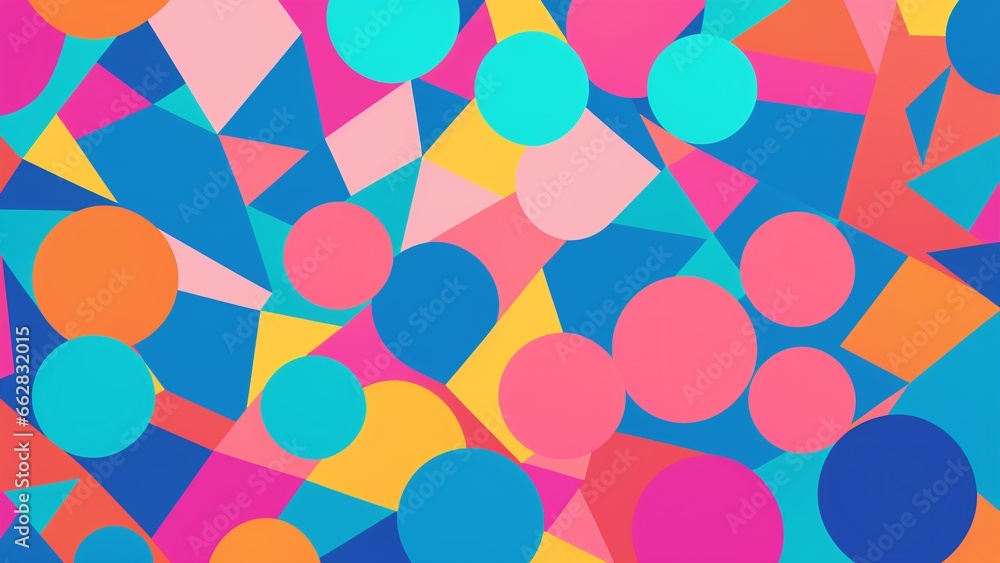 Colorful Abstract Background With Circles And Triangles Colorful Abstract Background With Circles And Triangles