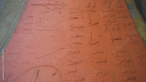 bastar dussehra festival wall art, texture of the wall, egyptian papyrus, Dashara Of Bastar Painting,Bastar Dussehra' Festival stock video
 photo